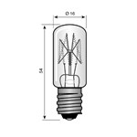 Indicatie- en signaleringslamp Vezalux E14 T16x52